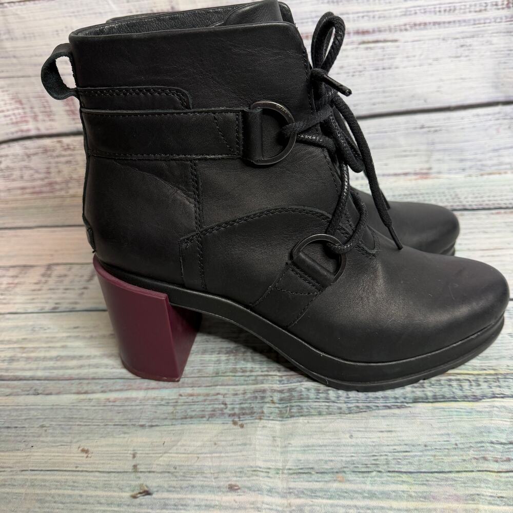 Sorel Margo Lace Wedge  Ankle Boots In Black Sz 10.5 - Picture 4 of 5